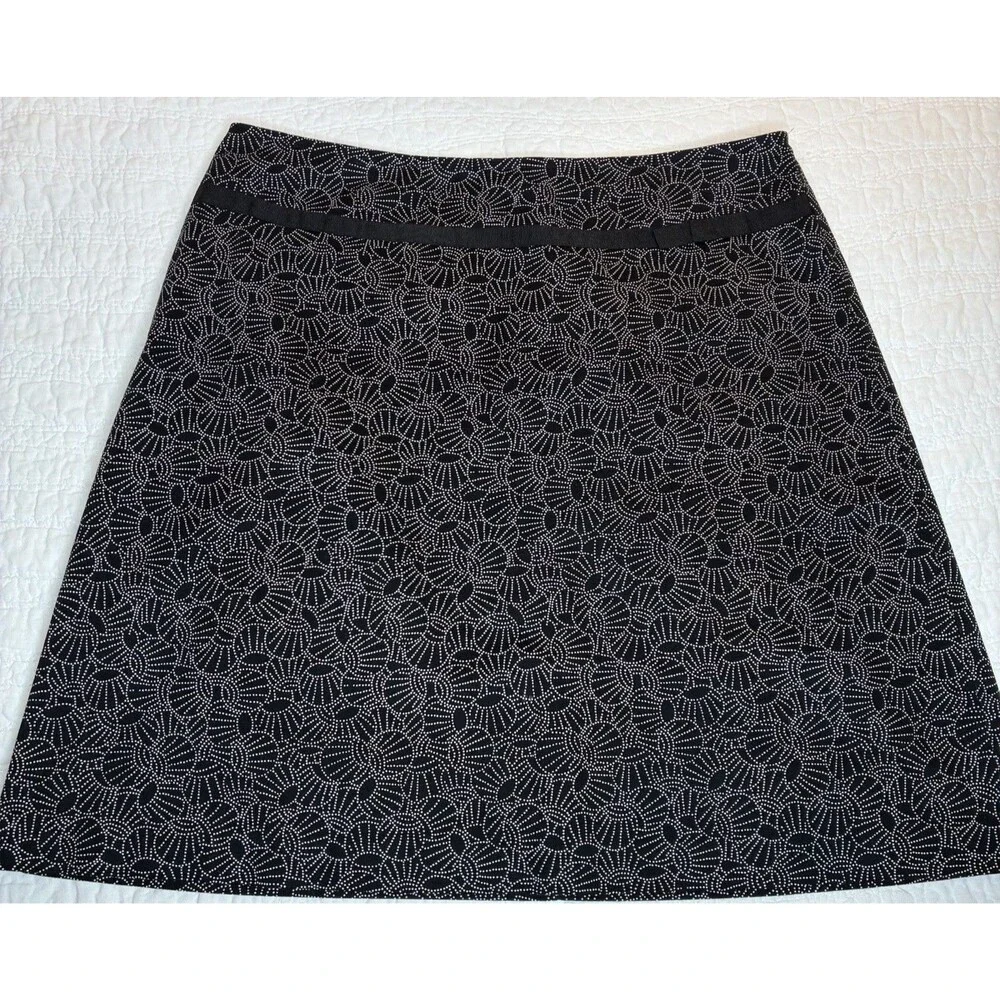 A-line Cotton Blend Skirt Sz 16 VTG Liz‎ Claiborne Classic Preppy Capsule Comfy